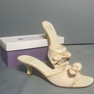 Mootsie Tootsie Fabric Heels with a Bow